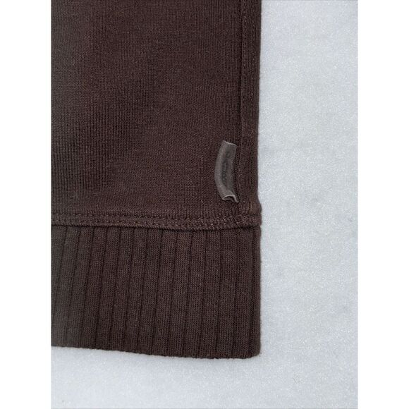 Lauren Ralph Lauren Sweater Women's S‎ Full Zip Brown Elbow Patches Knit Ribbed - Picture 15 of 16